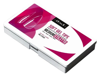 ibd Clear Soft Gel Tips - Medium Stiletto - 504 CT