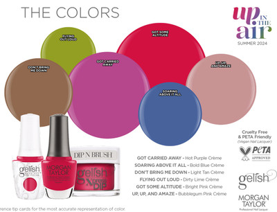 Gelish TWO Of A Kind Summer 2024 Up In The Air Collection (Gel & Lacquer)