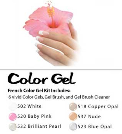 LeChat Color Gel Pink & White - .5oz/Each