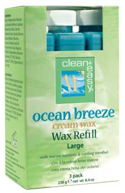Clean + Easy Ocean Breeze Roll-On Wax - 3pk