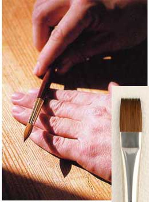 Master Kolinsky Gel/Acrylic Nail Brush - Flat  # 4 Master Kolinsky Gel/Acrylic Nail Brush - Flat  # 4