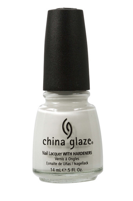 China Glaze Nail Polish Lacquer White On White -.5oz