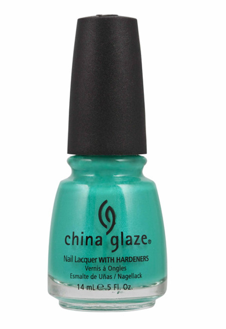 China Glaze Nail Polish Lacquer Turned Up Turquoise - .5oz