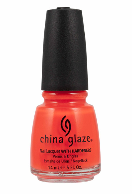 China Glaze Nail Polish Lacquer Orange Knockout - .5oz