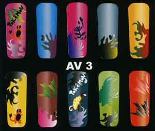 Airbrush Nail Stencil - AV3