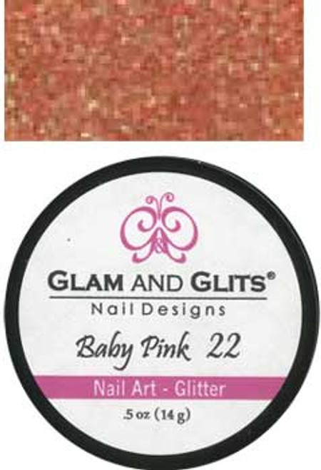 Glam & Glits Nail Art Glitter: Baby Pink - 1/2oz