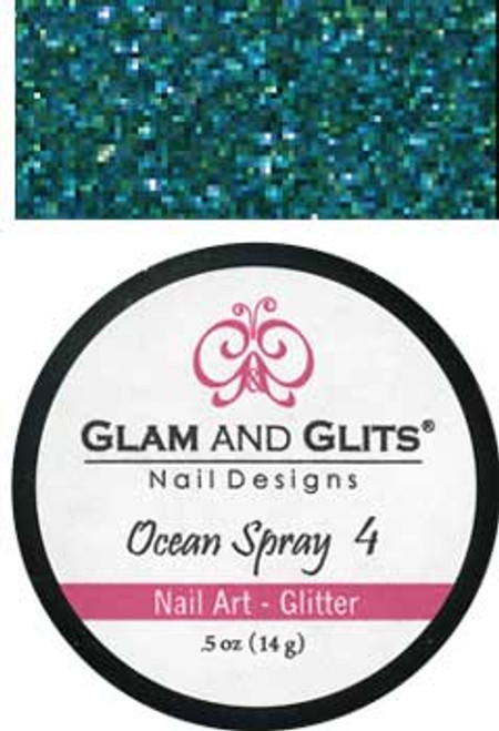 Glam & Glits Nail Art Glitter: Ocean Spray - 1/2 oz