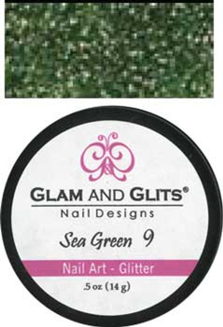 Glam & Glits Nail Art Glitter: Sea Green - 1/2oz