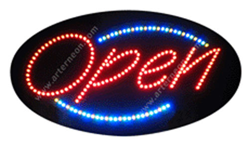Animated LED Sign - Open