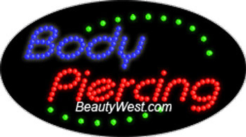 Electric Flashing & Chasing LED Sign: Body Piercing