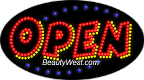 Electric Flashing & Chasing LED Sign: Open