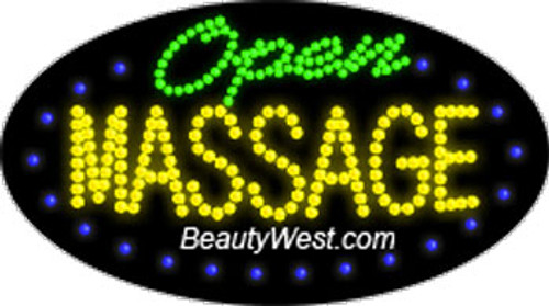 Electric Flashing & Chasing LED Sign: Open Massage
