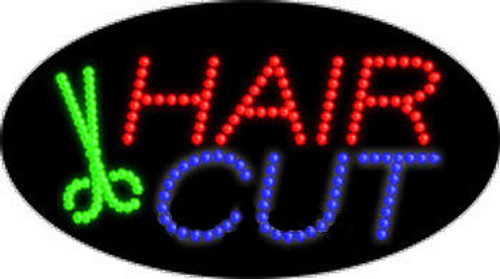 Electric Flashing & Chasing LED Sign: Hair Cut