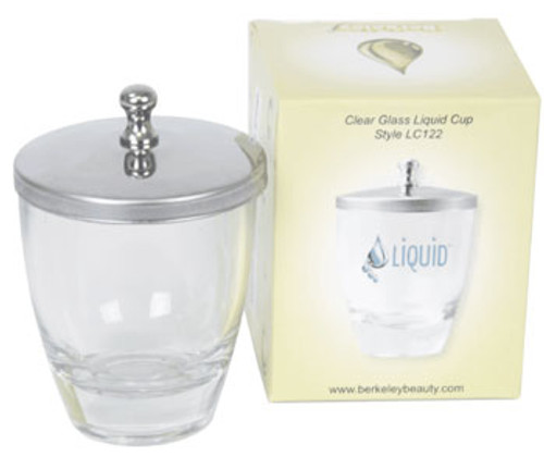 Liquid Cup with Lid Clear Glass - LC122