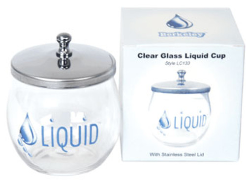 Liquid Cup with Lid Clear Glass - LC133
