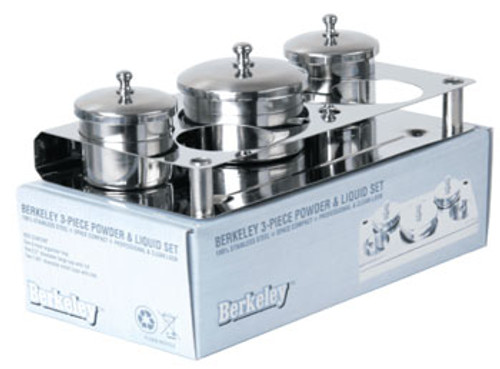 Berkeley 3-piece Stainless Steel Liquid & Powder Set (5-hole base)