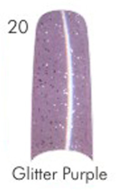 Lamour Color Nail Tips: Glitter Purple - 110ct