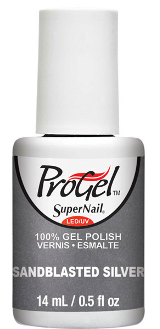 SuperNail ProGel Polish Sandblasted Silver - .5 fl oz / 14 mL