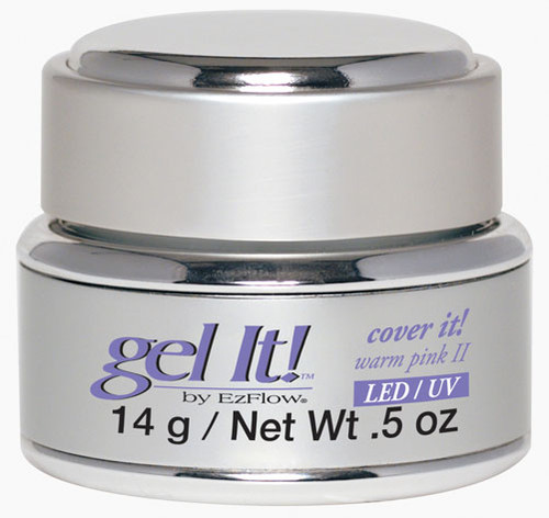EzFlow LED/UV Gel It! Cover It! Warm Pink II - 14 g / Net Wt. .5 oz