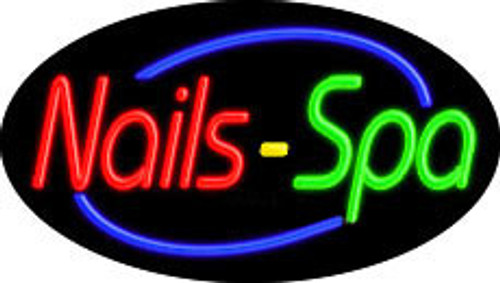 Neon Flashing Sign Nails & Spa