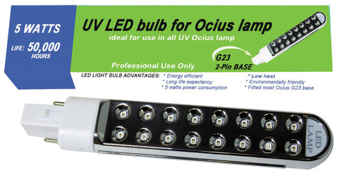 LED UV Replacement 5 Watt Bulb - work for Magnetic ballast Ocius UV lamp