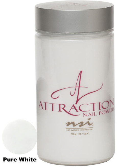 NSI Attraction Nail Powder Pure White - 700 g (24.7 Oz)