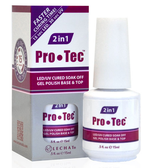 LeChat 2 in 1 Pro Tec LED/UV Base & Top .5 fl. oz 15ml
