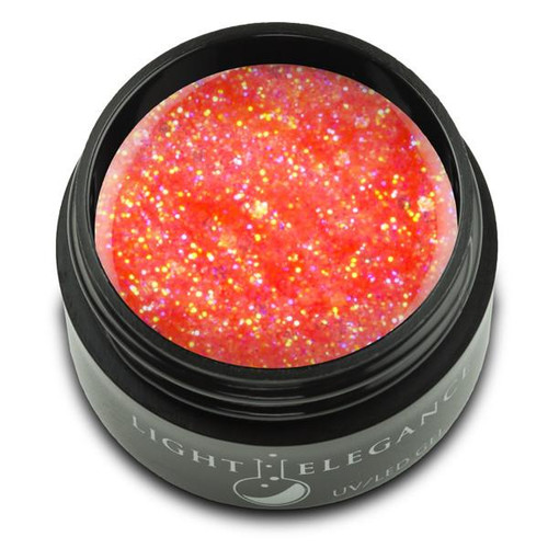 Light Elegance UV/LED Glitter Gel Mango Crush - .57 oz (17 ml)