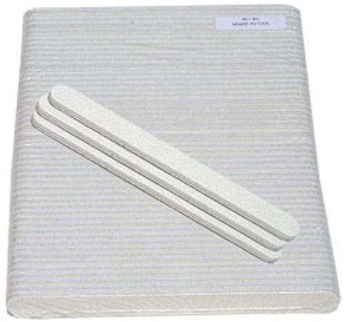 White Washable Cushion Nail File - 50/pack - 100/100