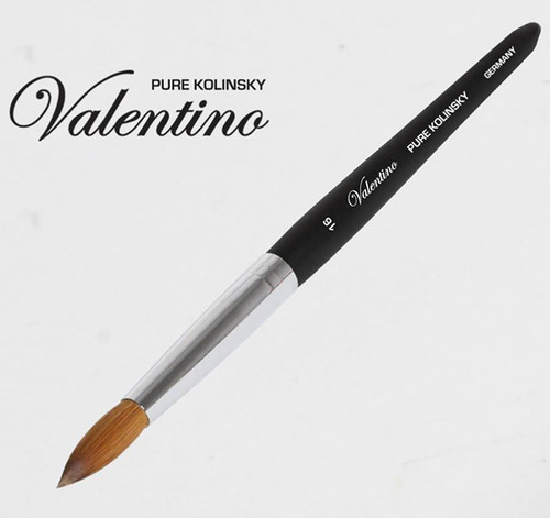 Valentino Pure Kolinsky Black Wood Handle #16 Valentino Pure Kolinsky Black Wood Handle #16