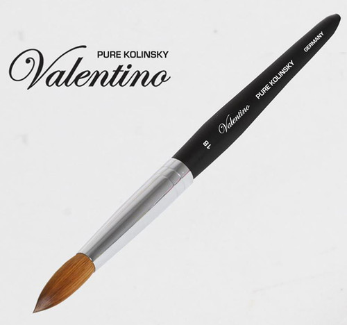 Valentino Pure Kolinsky Black Wood Handle #18 Valentino Pure Kolinsky Black Wood Handle #18