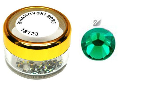 Swarovski 2028 Xilion Hotfix Flat Back SS5 Emerald - 100 pcs