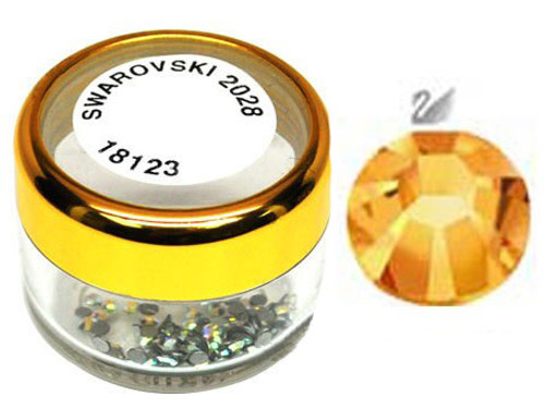 Swarovski 2028 Xilion Hotfix Flat Back SS5 Topaz - 100 pcs