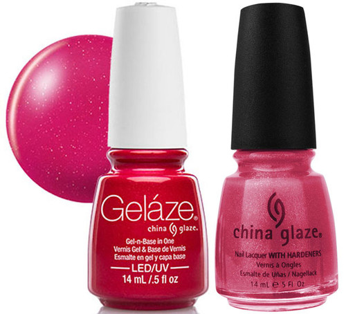 Gelaze Gel Polish & Nail Lacquer DUO Strawberry Fields - .5 fl oz