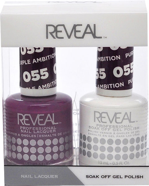 Reveal Gel Polish & Nail Lacquer Matching Duo - PURPLE AMBITION - .5 oz