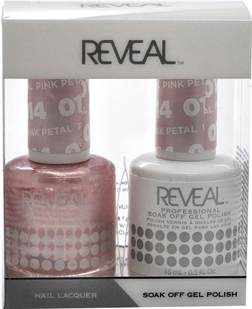 Reveal Gel Polish & Nail Lacquer Matching Duo - PINK PETAL - .5 oz
