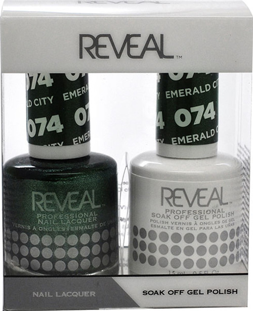 Reveal Gel Polish & Nail Lacquer Matching Duo - EMERALD CITY - .5 oz