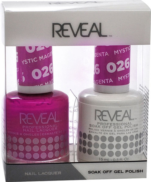 Reveal Gel Polish & Nail Lacquer Matching Duo - MYSTIC MAGENTA - .5 oz