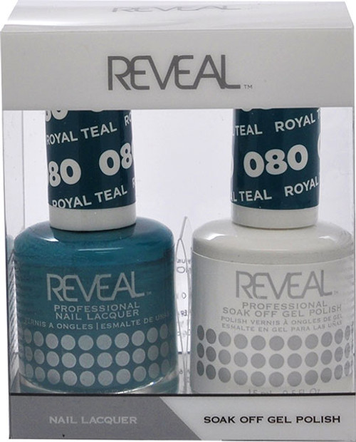 Reveal Gel Polish & Nail Lacquer Matching Duo - ROYAL TEAL - .5 oz