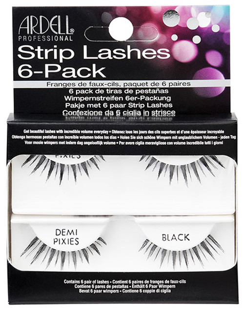 Ardell Strip Lashes 6-Pack - Demi Pixies Black