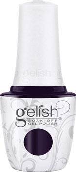 Gelish Soak-Off Gel A Kiss In The Dark – Black Purple Creme - .5 oz / 15 mL