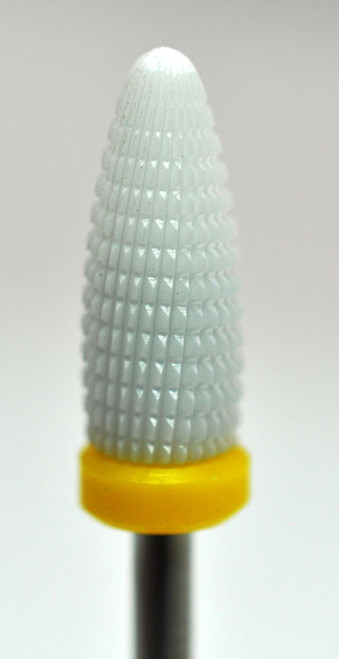 Pyramid Zirconia Ceramic Football Shaped Carbide Bit - Extra Fine - 3/32"