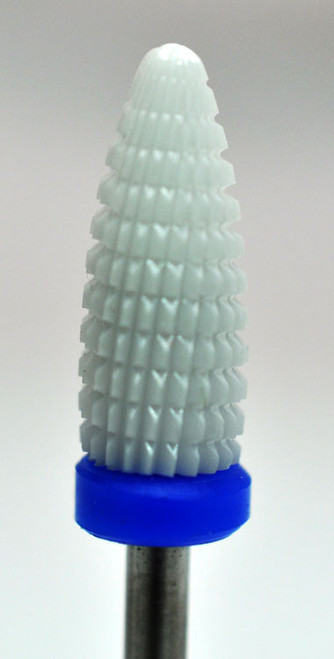Pyramid Zirconia Ceramic Football Shaped Carbide Bit - Medium - 3/32"
