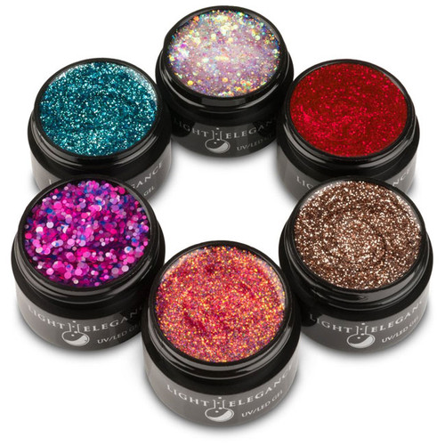 Light Elegance UV/LED Glitter Gel Summer 2019 Enchanted Forest Collection - 6pc