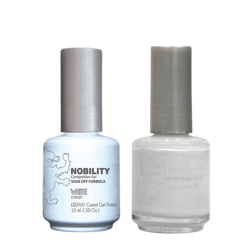 LeChat Nobility Gel Polish & Nail Lacquer Duo Set White - .5 oz / 15 ml