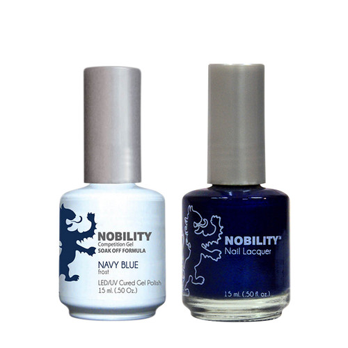 LeChat Nobility Gel Polish & Nail Lacquer Duo Set Navy Blue - .5 oz / 15 ml