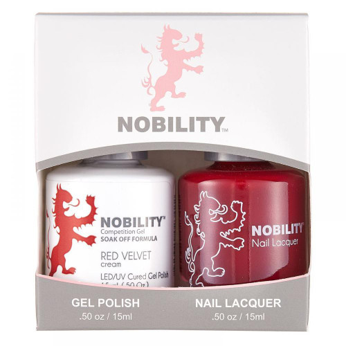 LeChat Nobility Gel Polish & Nail Lacquer Duo Set Red Velvet - .5 oz / 15 ml