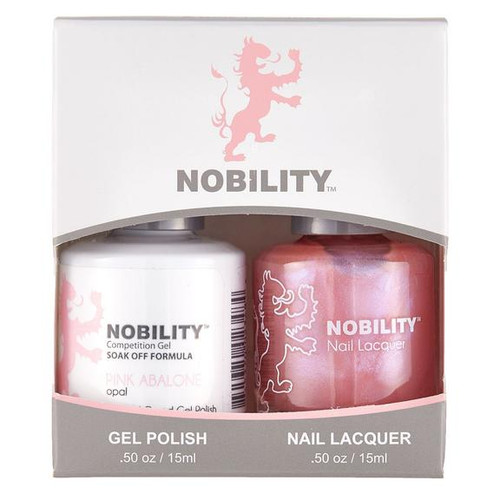 LeChat Nobility Gel Polish & Nail Lacquer Duo Set Pink Abalone - .5 oz / 15 ml