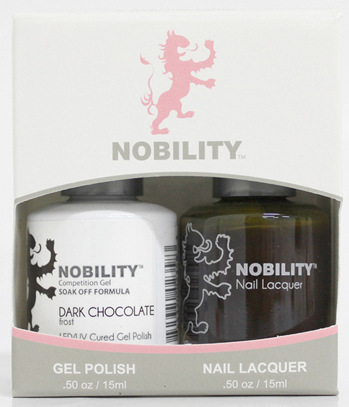 LeChat Nobility Gel Polish & Nail Lacquer Duo Set Dark Chocolate - .5 oz / 15 ml