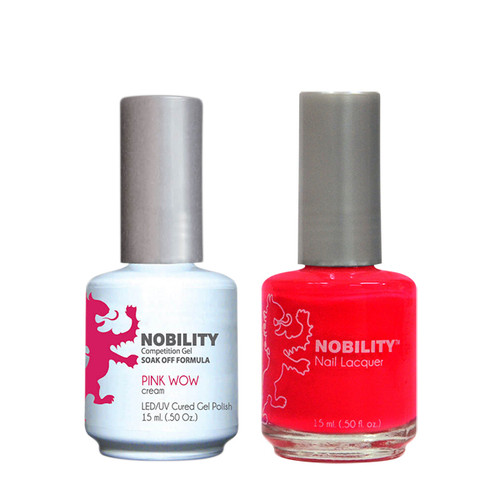 LeChat Nobility Gel Polish & Nail Lacquer Duo Set Pink Wow - .5 oz / 15 ml
